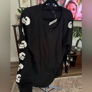 Torrid Black Sweatshirt with Skull Design